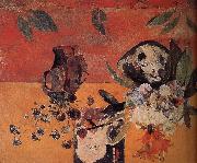Paul Gauguin, There Ukiyoe flower background